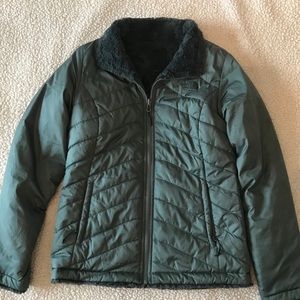 Dark green North Face winter coat